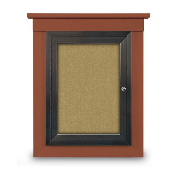 72"x48" 3-Door Enclosed Letterboard, Header, White Vinyl/Lt Oak